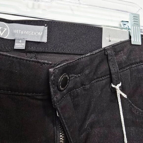 NWT Wit & Wisdom Ab-Solution Straight Leg Jeans 4 Black - Picture 4 of 7